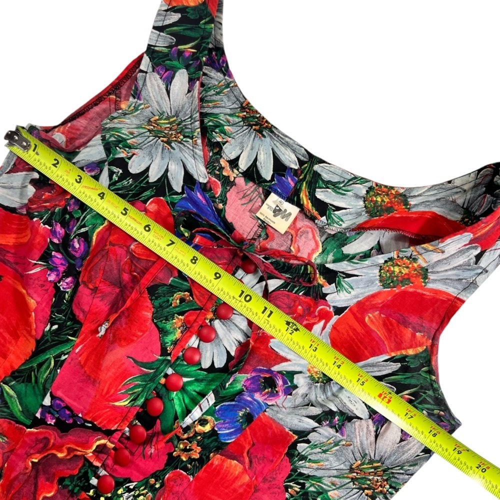 vintage 90’s sleeveless retro floral print dress - Picture 7 of 8